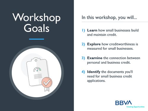 Virtual Workshop – How Businesses Obtain Credit