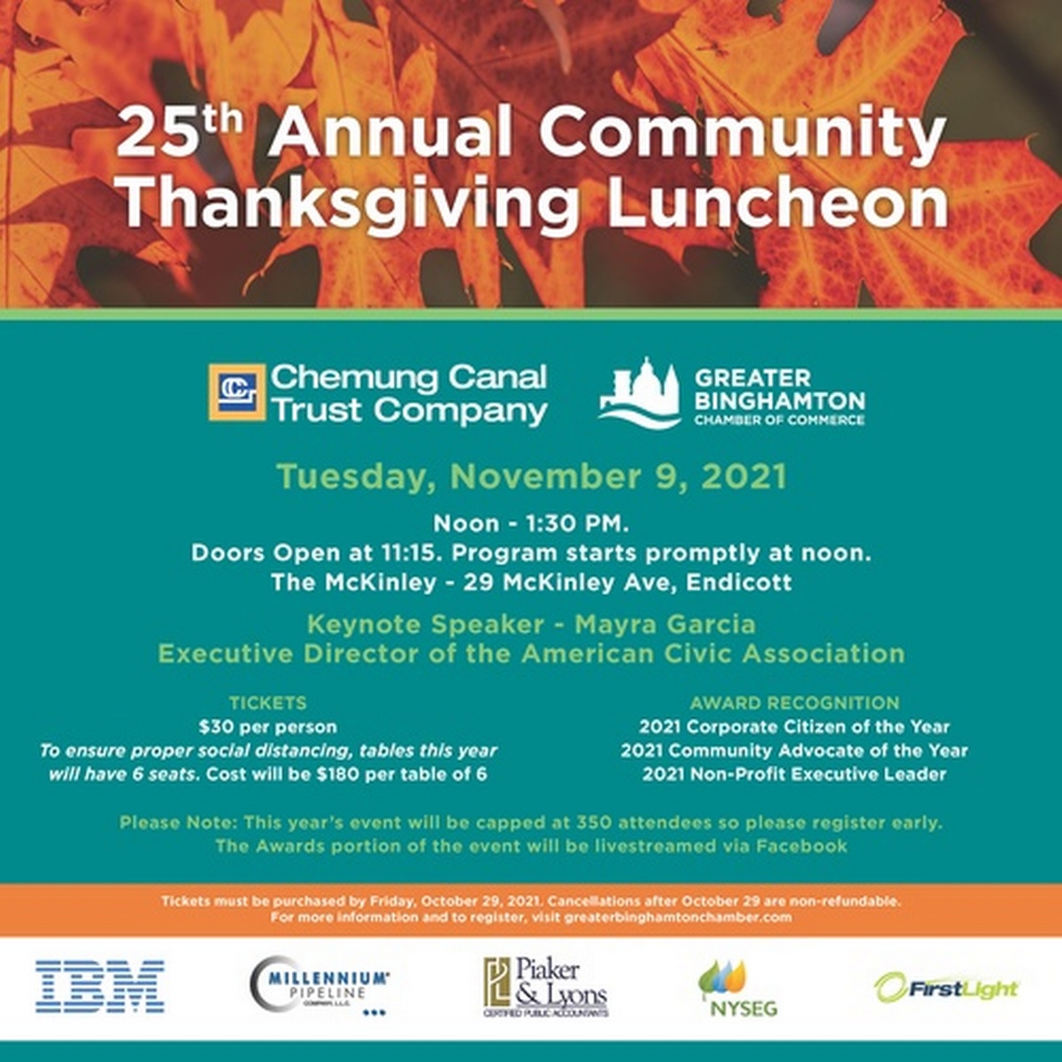 28th Annual Community Thanksgiving Luncheon Nov 19, 2024 Greater