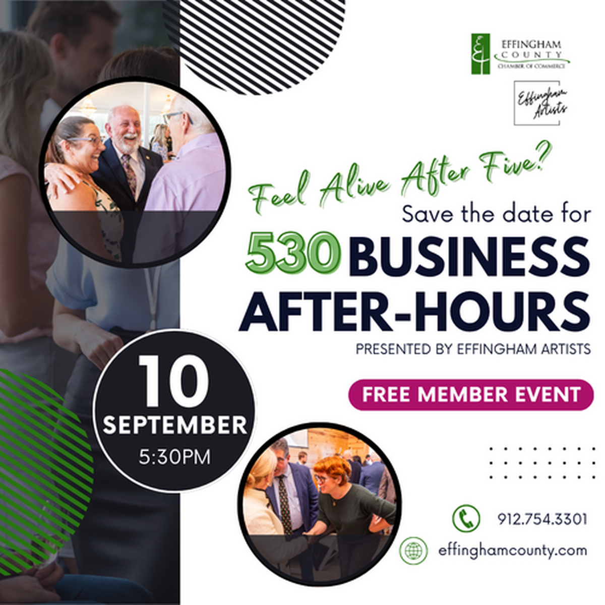 Official Business After Hours at Effingham Artists event artwork