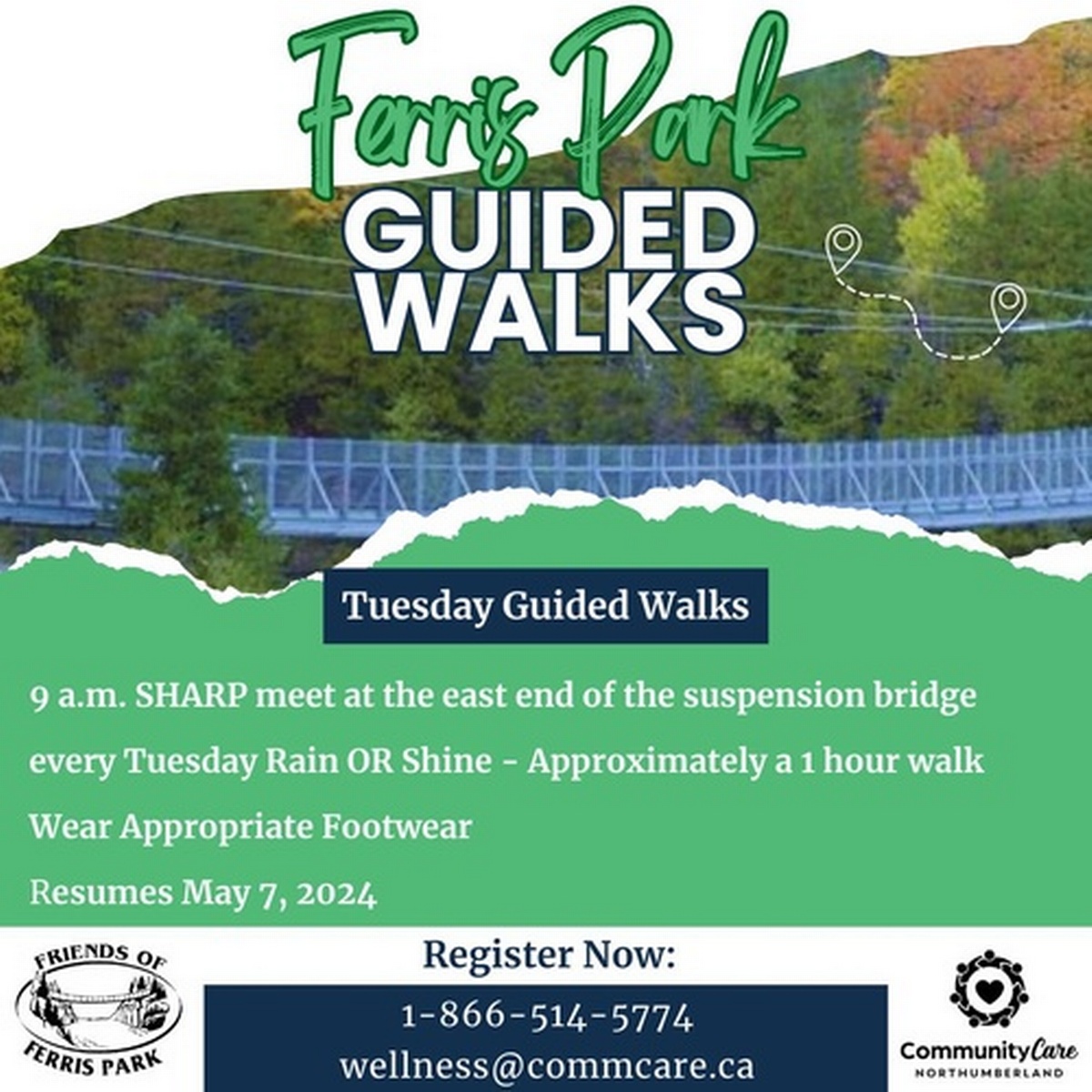 Weekly guided walks in Ferris Provincial Park - May 7, 2024