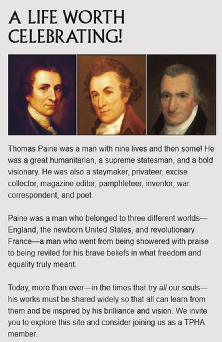Thomas Paine Memorial Building Open Saturday Afternoons