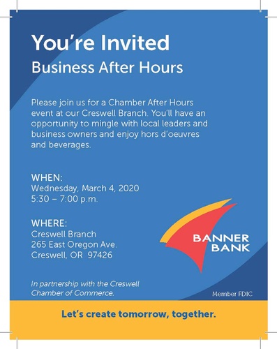 Business After Hours Banner Bank Mar 4 2020 Your