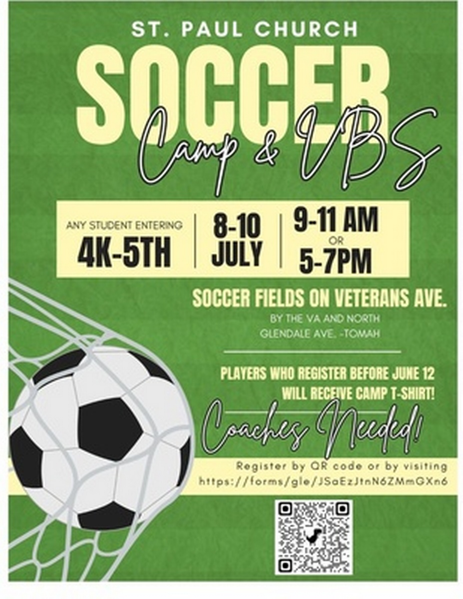 Youth Soccer Camp/VBS - Hosted by St. Paul Church - Jul 8, 2024 to Jul ...