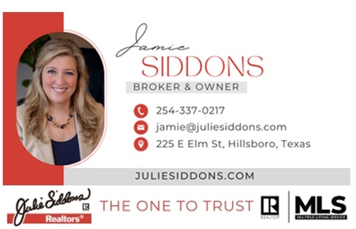 Jamie Siddons, Hillsboro, Texas Realtor