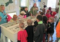 Students tour the original museum
