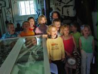School kids wowed by the Fresnel light house lens
