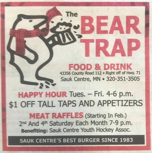 Bear Trap Restaurants Pubs Sauk Centre Area Chamber of Commerce, MN