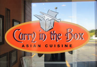 Curry in the Box door sticker