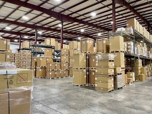 inside view of warehouse full of boxes