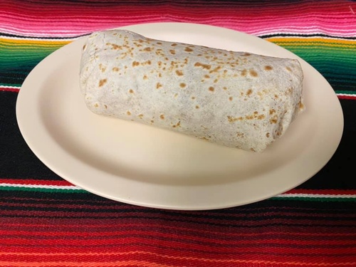Burrito on a plate