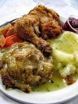 Plate of chicken and gravy