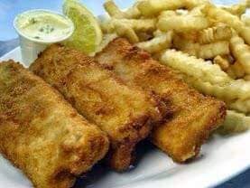 fish dinner with fries