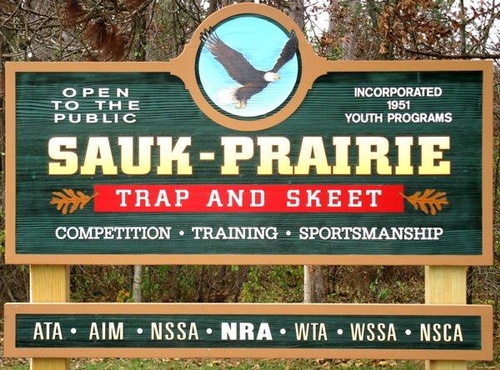 Outdoor sign of the Sauk Prairie Trap and Skeet Club