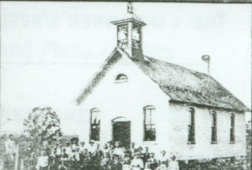 people gathered outside a church