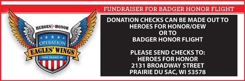 Fundraiser graphic for Badger Honor Flight