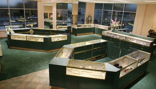 View of Jewelry counters