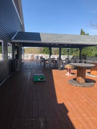 outdoor deck view of the old schoolhouse