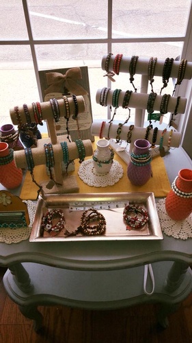 Bracelets on display