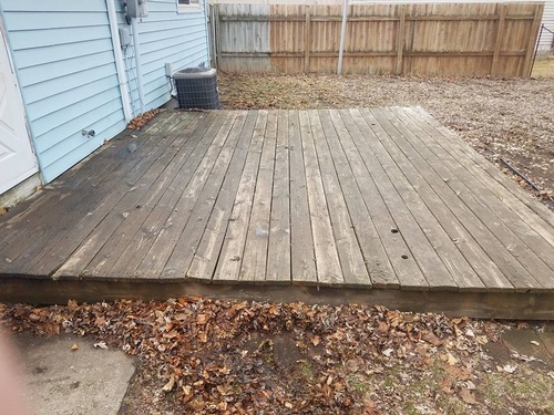 wood deck before 