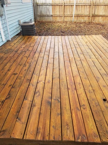 wood deck after