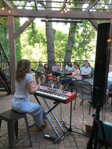 Outdoor music on patio at Jaybird Cafe and Spirits