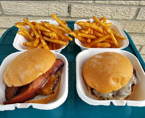 burgers and fries