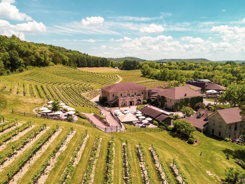 View of Wollersheim Winery landscape