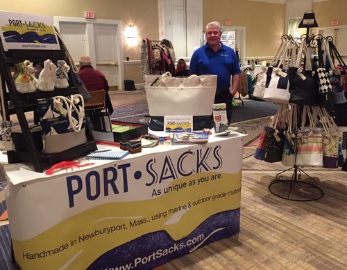 PORT•SACKS designer Tom Secino at a pop-up show. PORT•SACKS designer Tom Secino at a pop-up show.