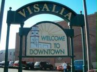 downtown visalia sign located at Court & Acequia 