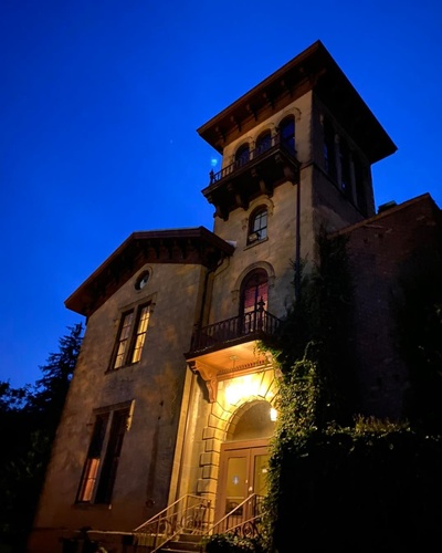 The Anchorage Mansion at Night