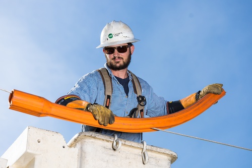 Lineman Hard at work