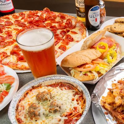 Pizza, meatballs, subs, draft beer, and more