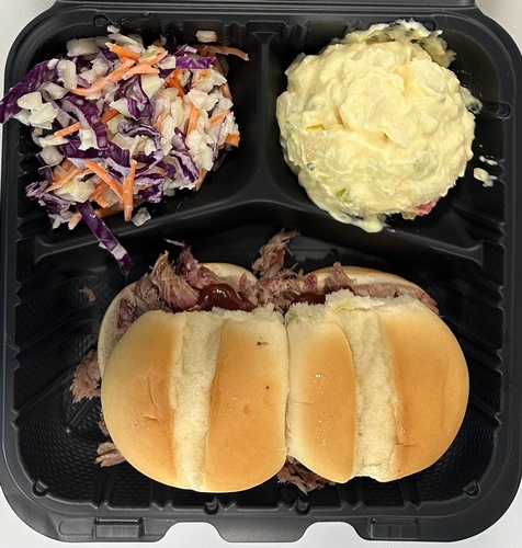 Either 2 or 3 Sliders Chose Either Pulled Pork, Smoked Chicken, or Brisket Burnt Ends