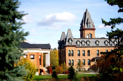 Old Main on the college campus