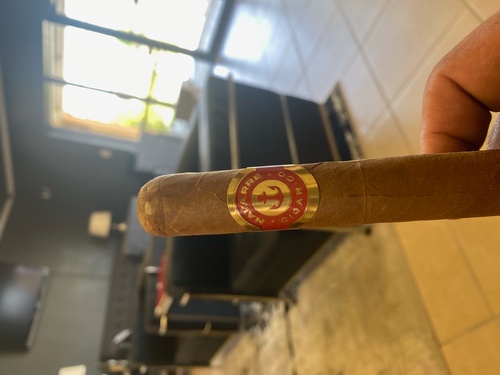 Here are our premium hand rolled cigar brand for our lounge, colors represents all the branches of the arm services and sports the name of the town.