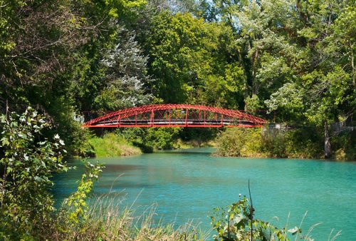 Red Bridge over the Canal