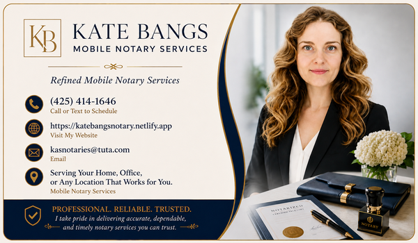 Kate Bangs Premier Mobile Notary Services