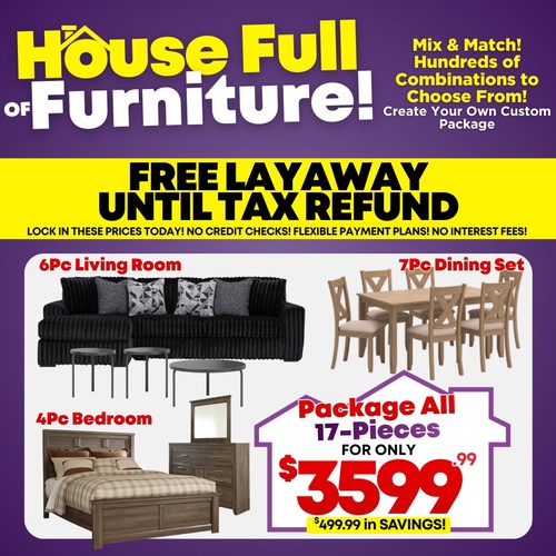 The House Full Sale Is Happening NOW at Hometown Furniture! Ã°??? February 2ndÃ¢??15th ONLY Ã°?ï¿½Â  Furnish Your ENTIRE Home with Our 15-Piece Packages Ã°??Â¥ Starting at just $1949 Ã¢?? one unbeatable price! Ã°???Ã¯Â¸ï¿½ Includes Living Room Ã¢?Â¢ Bedroom Ã¢?Â¢ Dining Room Ã¢?Â¢ And More Looking for specific sets? You can also build your own package.  Visit us today at 202, Homer rd., Commerce GA