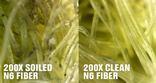 Fiber before and after 200X