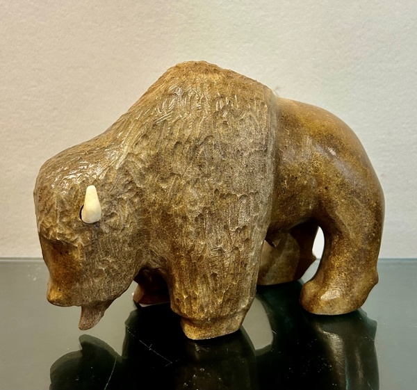 Anthony Antoine - Bison, Soapstone, 5inTX7in