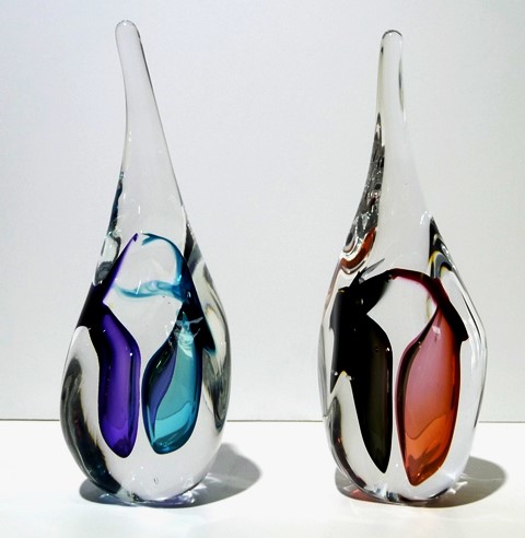 jan Benda - Dancing Souls, Blown Glass, 6in Tall