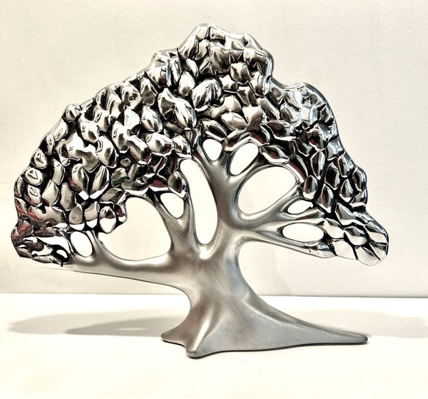 Hoselton Gord, Tree of Life Sculpture, Cast Aluminum 9inT x 11inW 