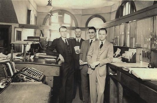 Pictured (l-r): Earl Sherman, V. V. Haney, Neil Sherman and Almer Ellison