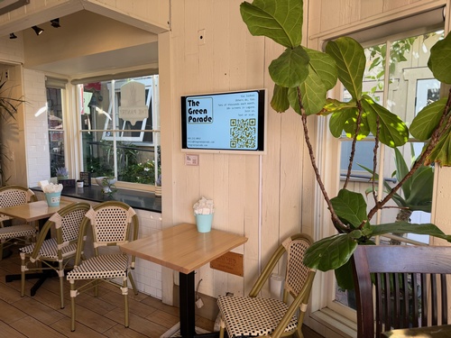 Your ad, on a screen in The Pantry