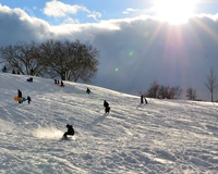 Sledding at The Cascades- Photo by Tom Steele