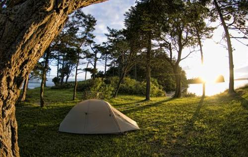 camping out at Sucia Island on a 3-Day trip with Anacortes Kayak Tours.