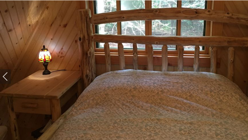 sleeping loft with double bed