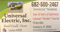 Universal Electric, Inc. Universal Electric, Inc.