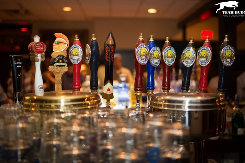 Tap handles at Sunday River Brewing Co. 30+ excellent dining options in Bethel. Yeah Bud! Photography. 