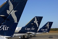 Cape Air Cessnas lined up on MVY